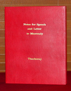 Image for Signed Thackeray letter (ALS) with Notes for Speech at Dinner October 11, 1855 by W.M. Thackeray on Eve of His Departure to America